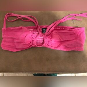 SHEIN Vibrant Pink Bandeau Top